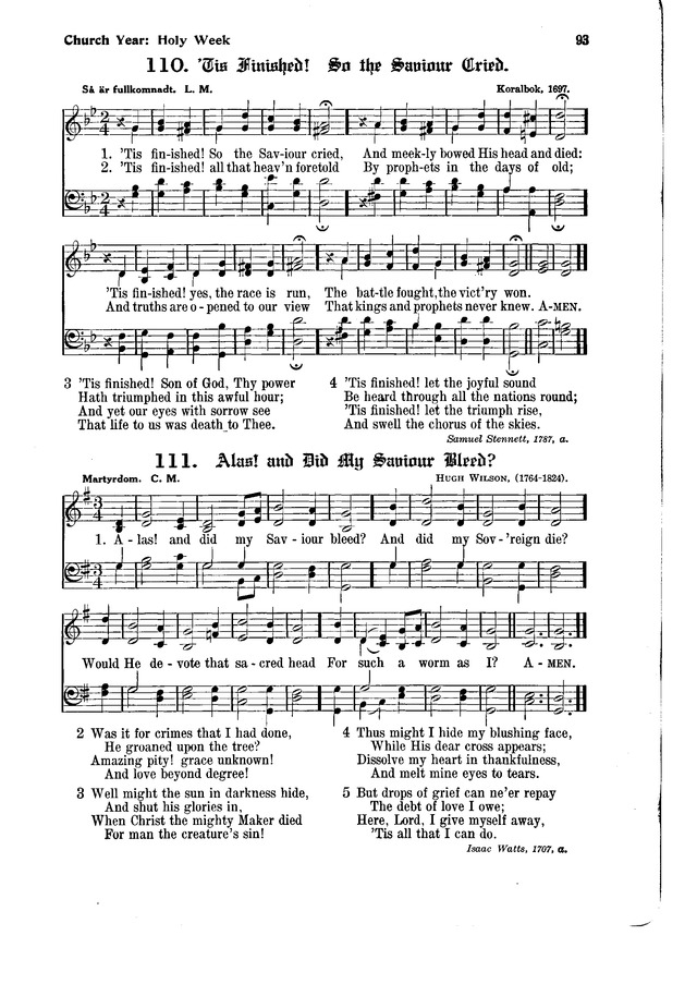 The Hymnal and Order of Service page 93