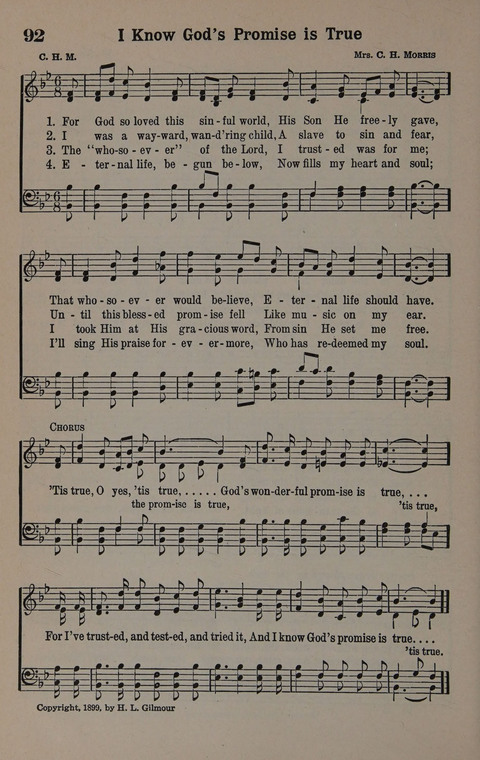 Hymns of Praise Numbers One and Two Combined: for the church and Sunday school page 92