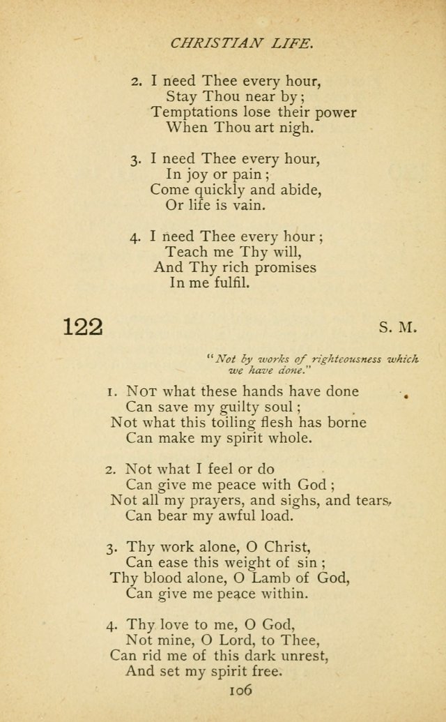 Hymnal of the Presbyterian Church in Canada page 106
