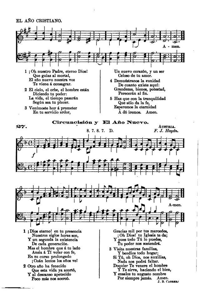 Himnario provisional con los cánticos: Según el uso de la Iglesia Episcopal Americana, para Congregaciones Españoles page 27