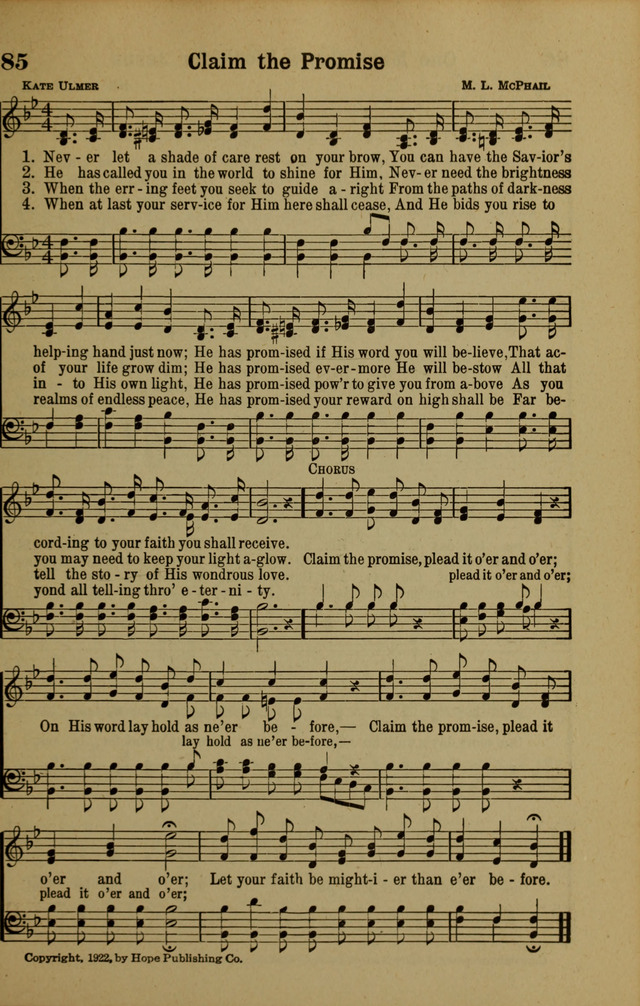 Hymns of Praise: for the Church and Sunday School page 85