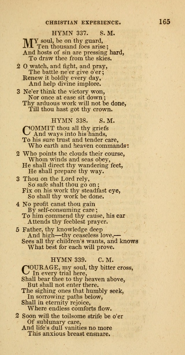 Hymns of the Protestant Episcopal Church of the United States, as authorized by the General Convention: with an additional selection page 165