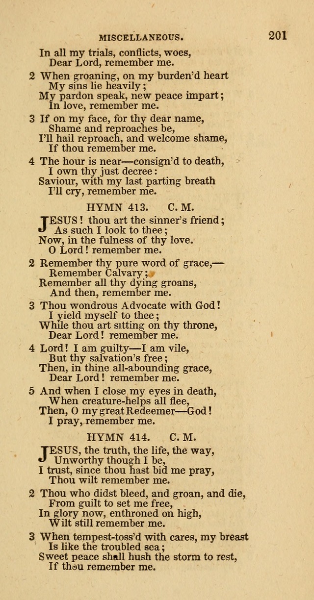 Hymns of the Protestant Episcopal Church of the United States, as authorized by the General Convention: with an additional selection page 201