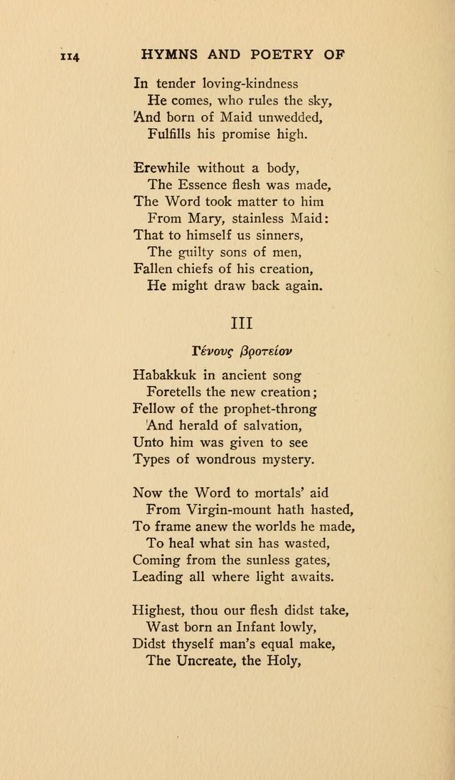 Hymns and Poetry of the Eastern Church page 109
