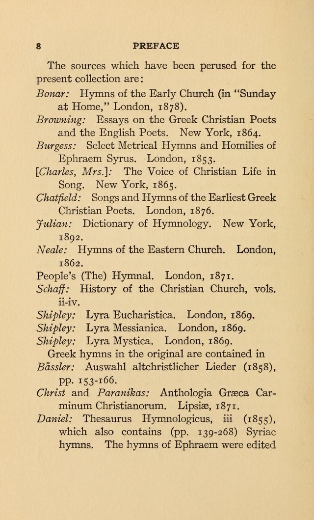 Hymns and Poetry of the Eastern Church page xii
