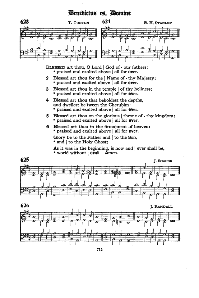 The Hymnal of the Protestant Episcopal Church in the United States of America 1940 page 712