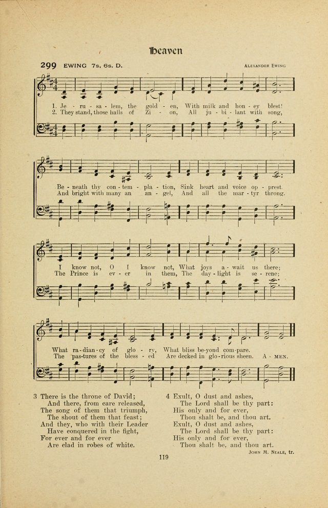 Hymns, Psalms and Gospel Songs: with responsive readings page 119