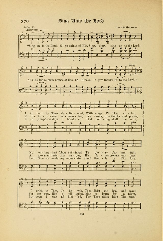 Hymns, Psalms and Gospel Songs: with responsive readings page 184