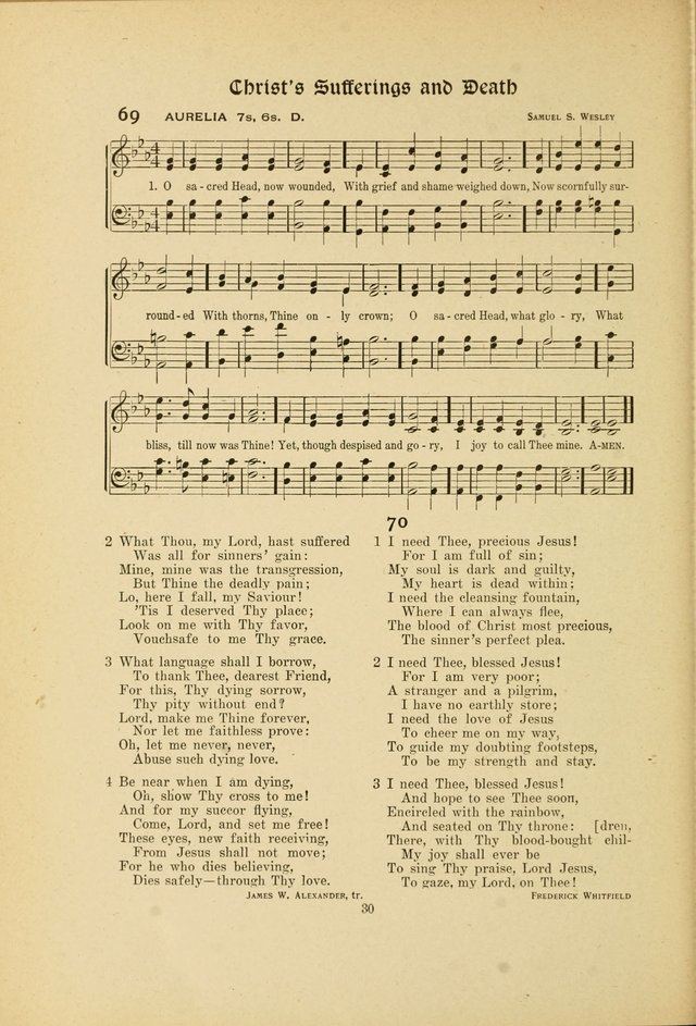 Hymns, Psalms and Gospel Songs: with responsive readings page 30