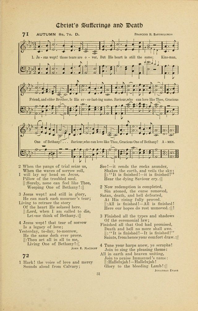 Hymns, Psalms and Gospel Songs: with responsive readings page 31