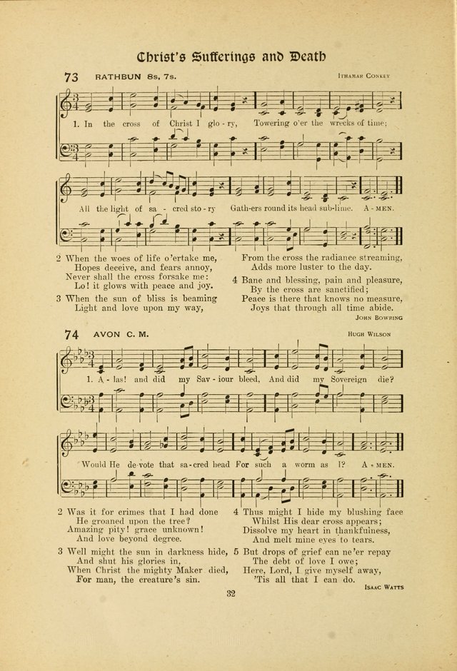 Hymns, Psalms and Gospel Songs: with responsive readings page 32