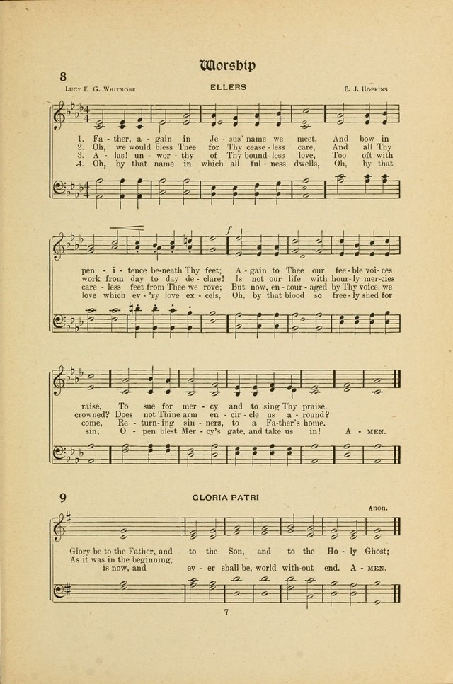Hymns, Psalms and Gospel Songs: with responsive readings page 7