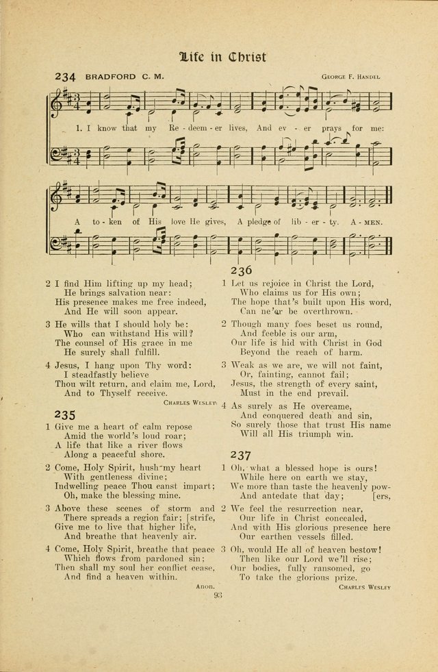 Hymns, Psalms and Gospel Songs: with responsive readings page 93
