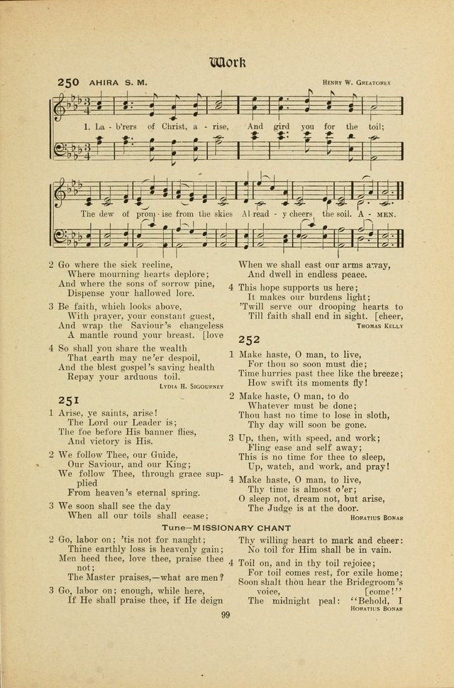 Hymns, Psalms and Gospel Songs: with responsive readings page 99