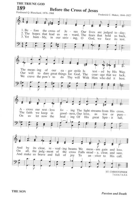 Hymns for a Pilgrim People: a congregational hymnal page 255