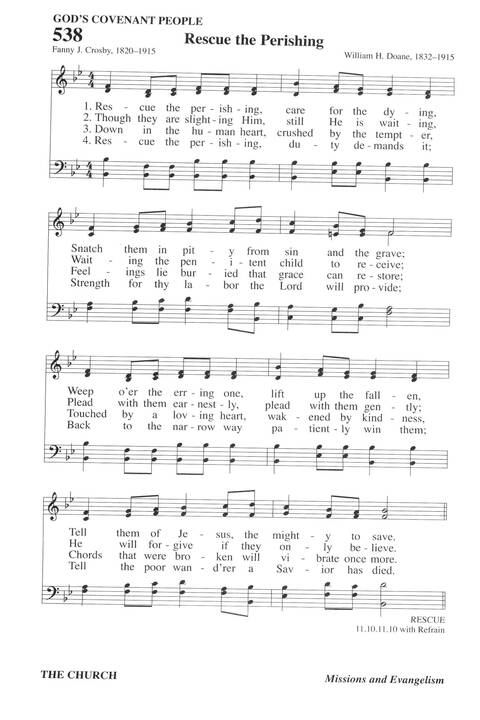Hymns for a Pilgrim People: a congregational hymnal page 746