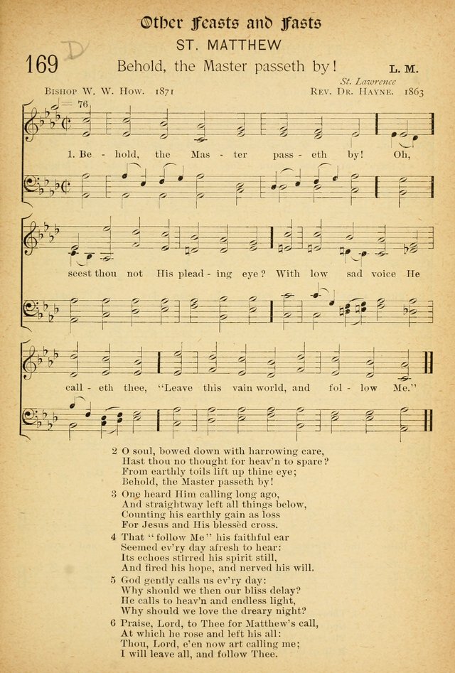 The Hymnal: revised and enlarged as adopted by the General Convention of the Protestant Episcopal Church in the United States of America in the of our Lord 1892..with music, as used in Trinity Church page 189