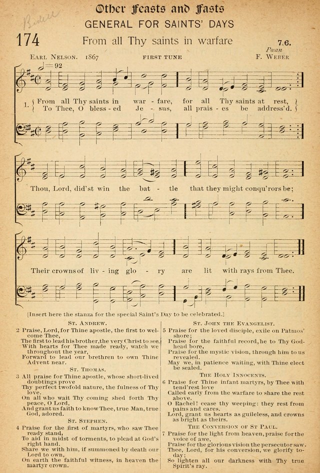 The Hymnal: revised and enlarged as adopted by the General Convention of the Protestant Episcopal Church in the United States of America in the of our Lord 1892..with music, as used in Trinity Church page 194