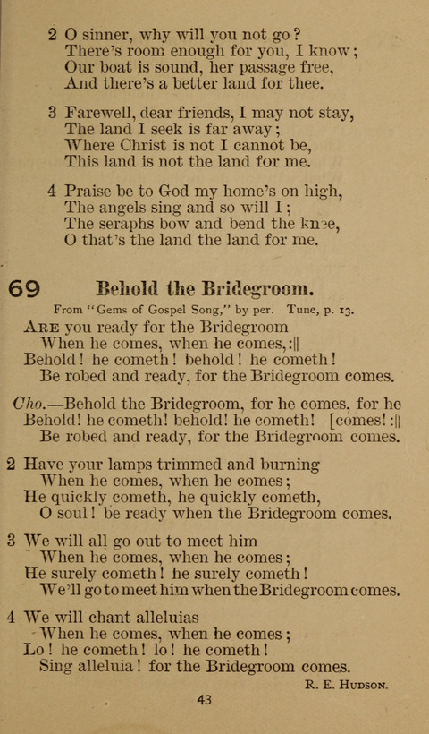 Heavenly Recruit Praise Hymns page 43
