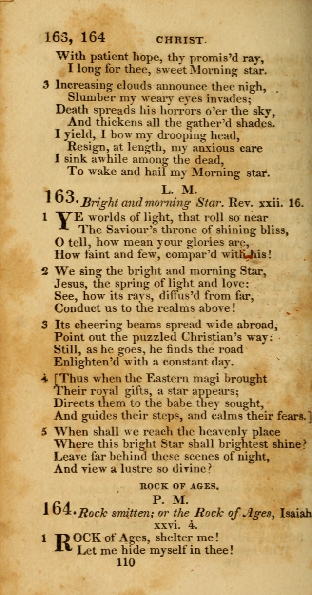 Hymns, Selected and Original: for public and private worship (1st ed.) page 110