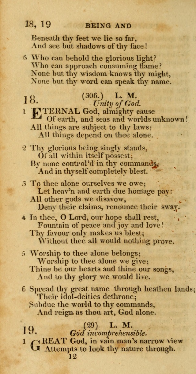 Hymns, Selected and Original: for public and private worship (1st ed.) page 12