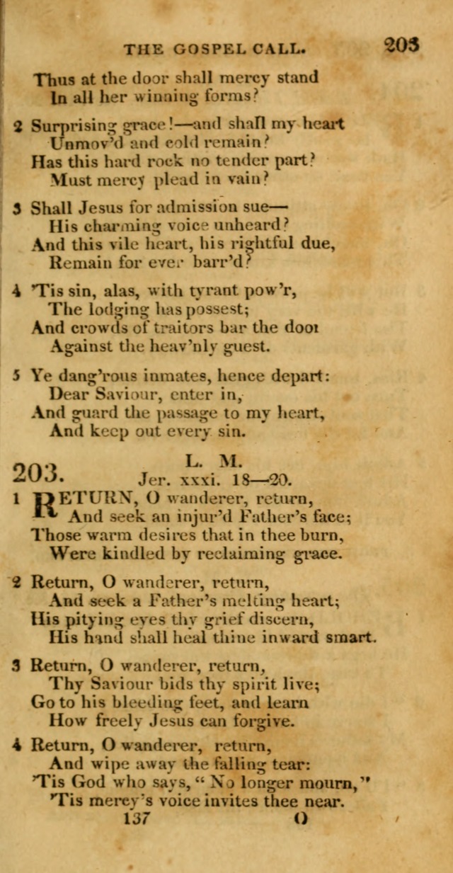 Hymns, Selected and Original: for public and private worship (1st ed.) page 137