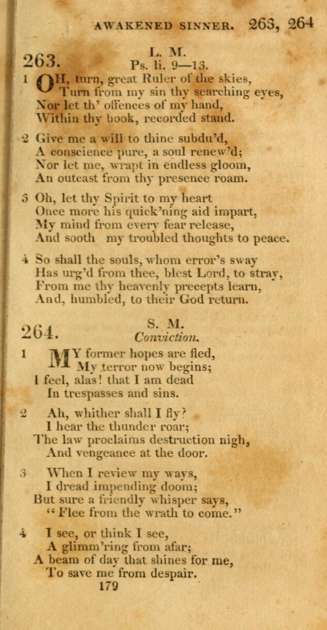 Hymns, Selected and Original: for public and private worship (1st ed.) page 179