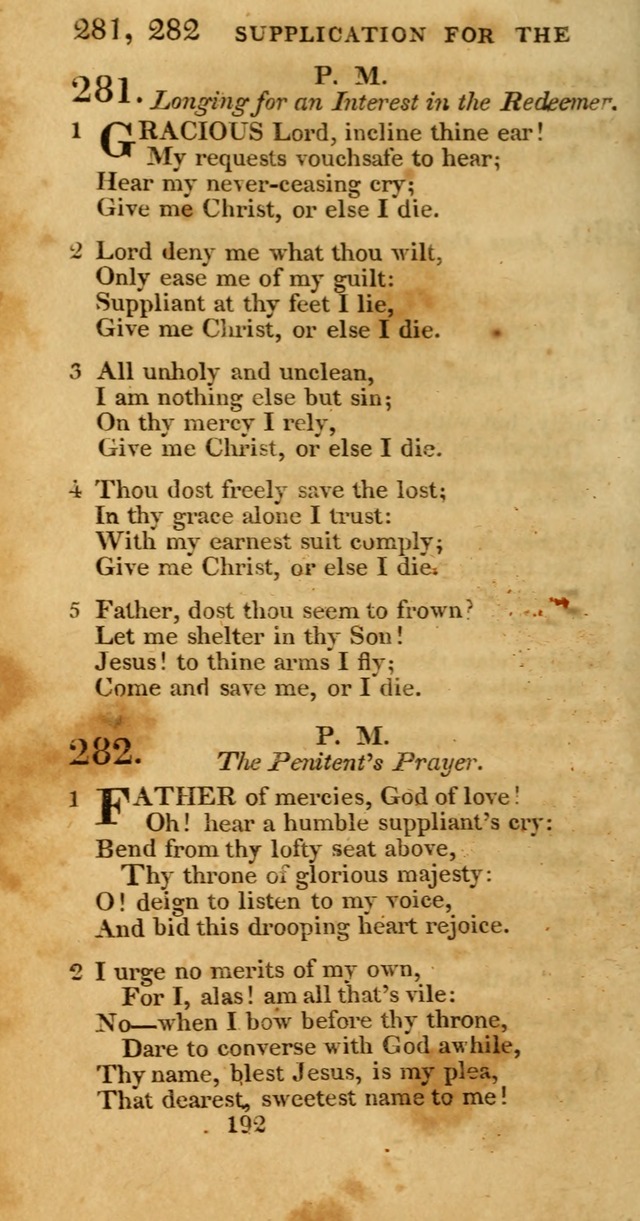 Hymns, Selected and Original: for public and private worship (1st ed.) page 192