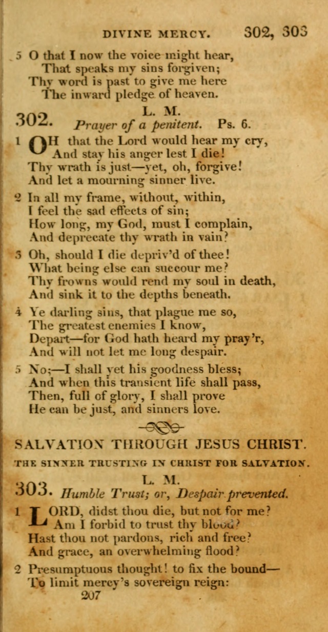 Hymns, Selected and Original: for public and private worship (1st ed.) page 207