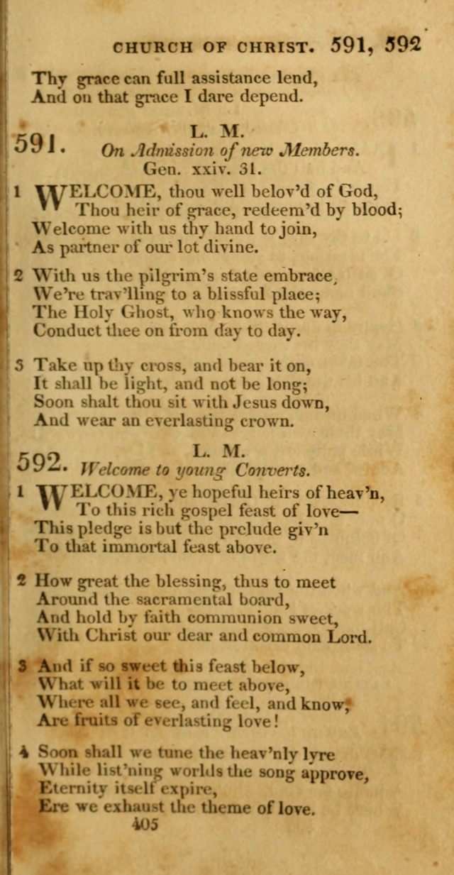 Hymns, Selected and Original: for public and private worship (1st ed.) page 405