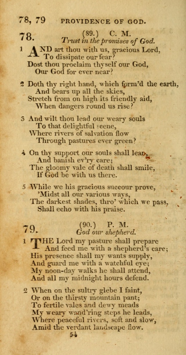Hymns, Selected and Original: for public and private worship (1st ed.) page 54