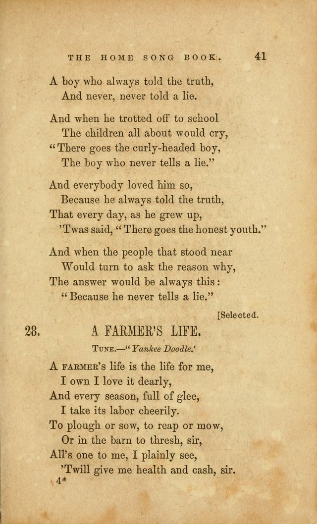 Home Song Book, prepared for the use of the Children of the Home for the Friendless page 29