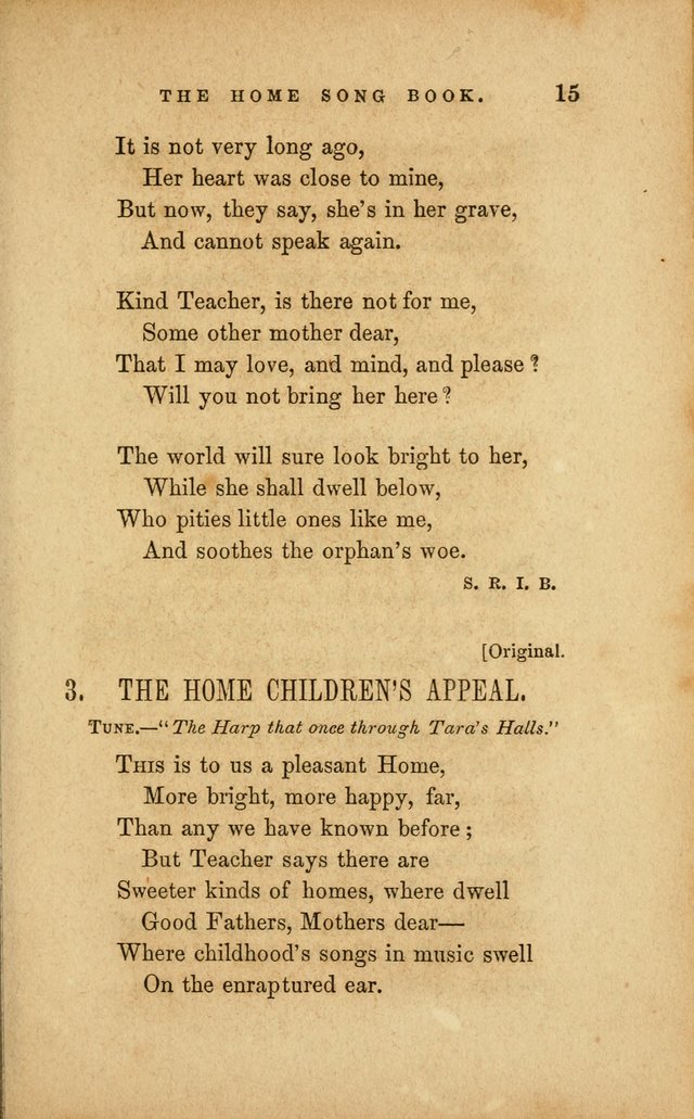 Home Song Book, prepared for the use of the Children of the Home for the Friendless page 3