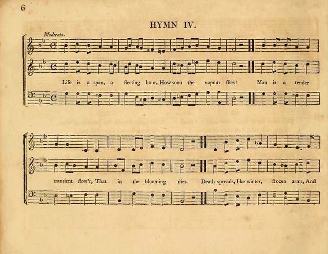 Hymns, Suitable for the Devotion of  Families and Churches: selected from various authors page 6