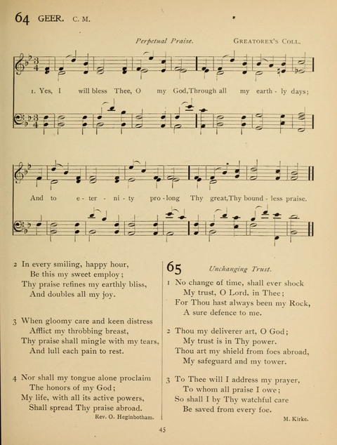 High School Hymnal: a collection of Psalms and Hymns for the use of High Schools and Seminaries page 37