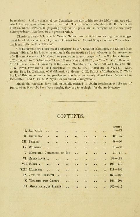 Hymns and Songs: for Mission Services and Conventions, with tunes (Enlarged ed.) page vii