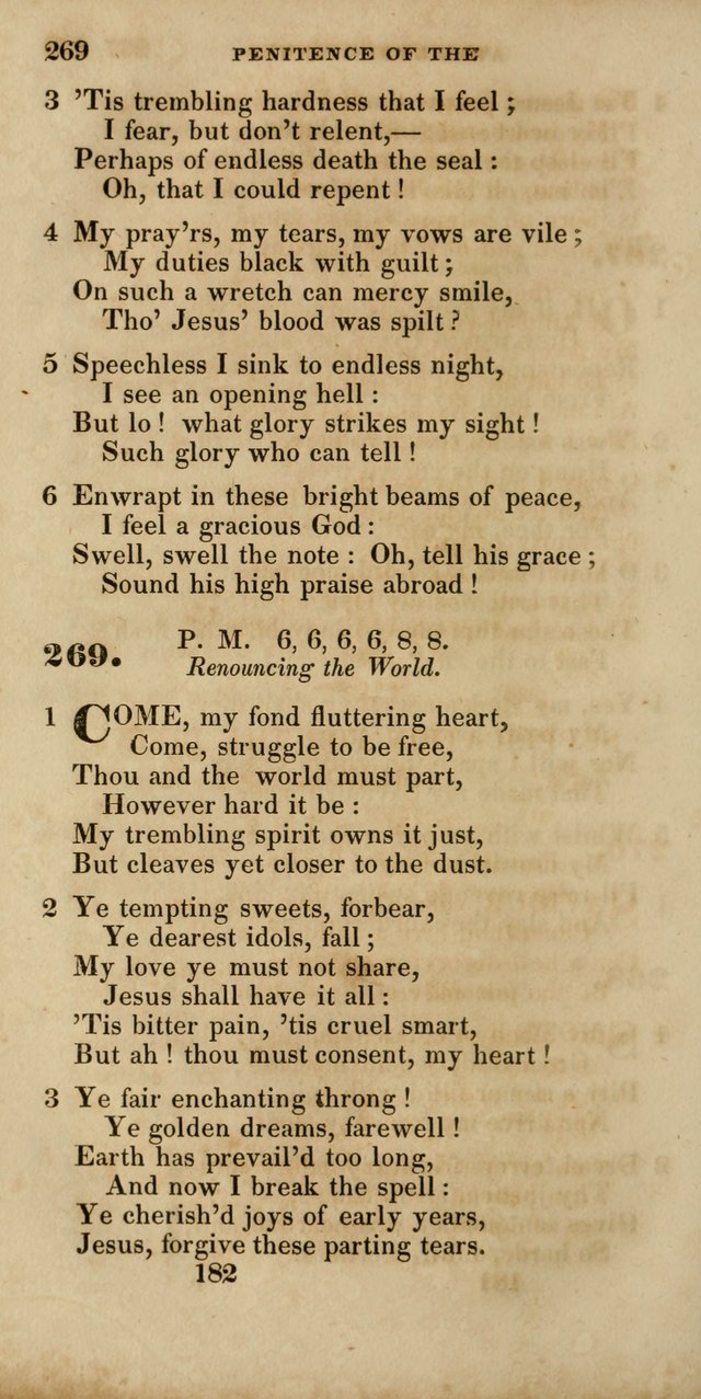 Hymns, Selected and Original, for Public and Private Worship page 182