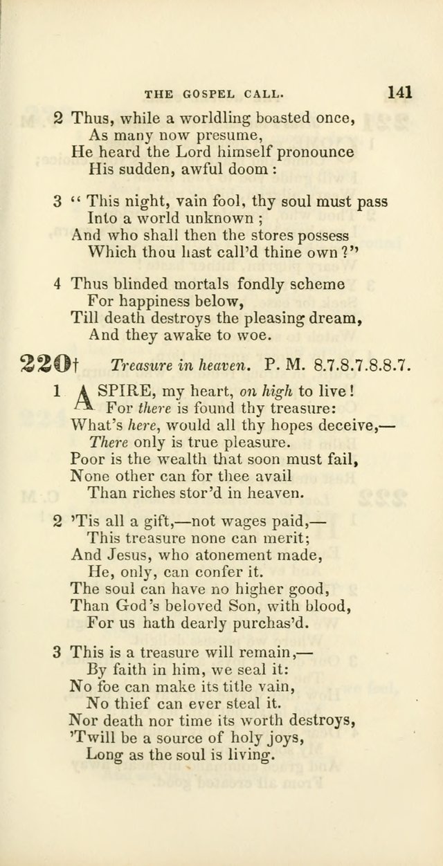 Hymns: selected and original, for public and private worship (60th ed., 1st rev. ed.) page 141