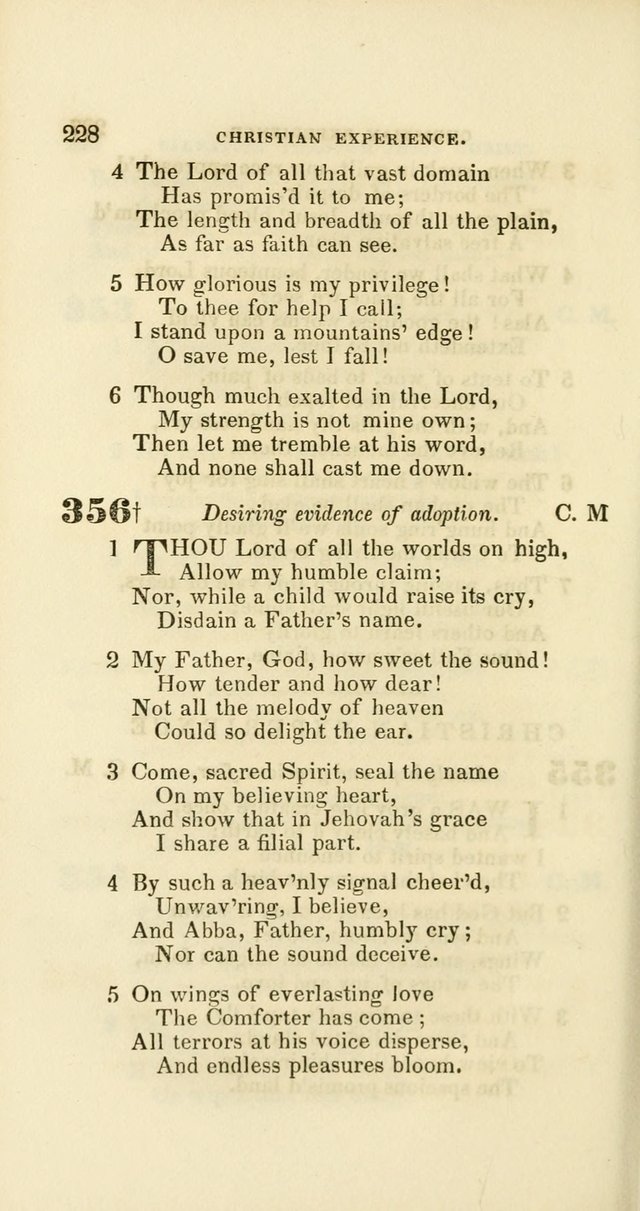 Hymns: selected and original, for public and private worship (60th ed., 1st rev. ed.) page 228