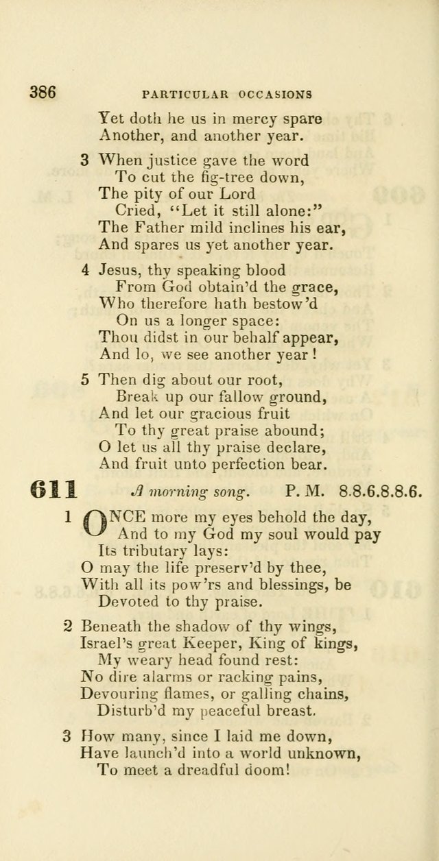 Hymns: selected and original, for public and private worship (60th ed., 1st rev. ed.) page 386