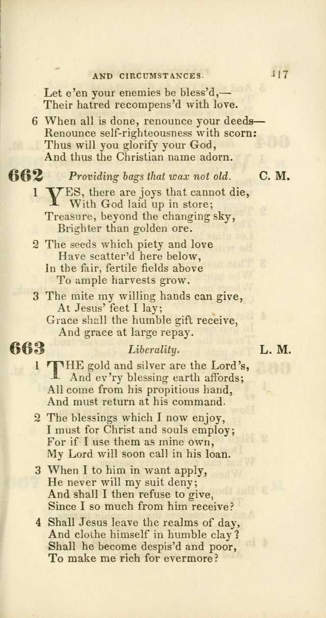 Hymns: selected and original, for public and private worship (60th ed., 1st rev. ed.) page 417
