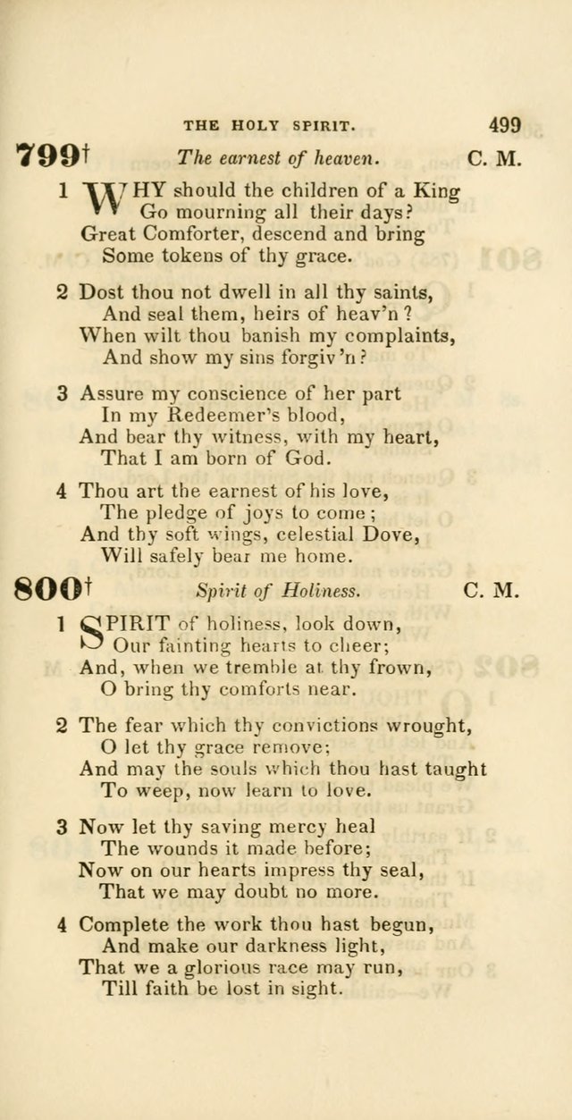 Hymns: selected and original, for public and private worship (60th ed., 1st rev. ed.) page 499