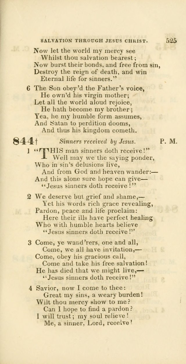 Hymns: selected and original, for public and private worship (60th ed., 1st rev. ed.) page 525