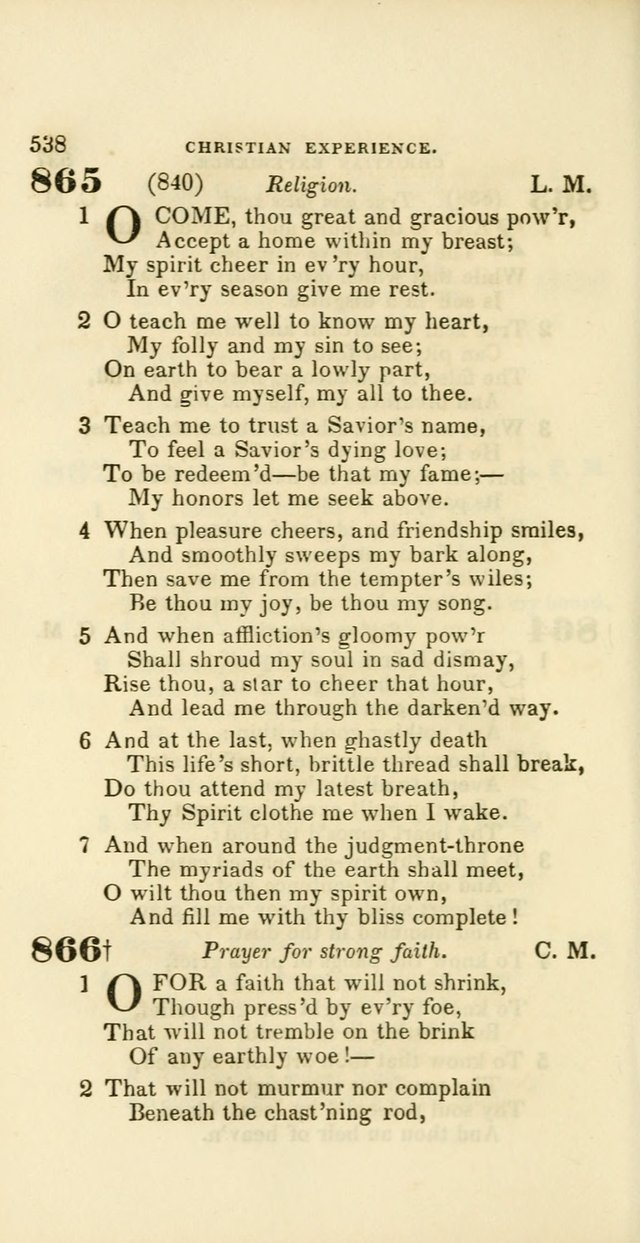 Hymns: selected and original, for public and private worship (60th ed., 1st rev. ed.) page 538
