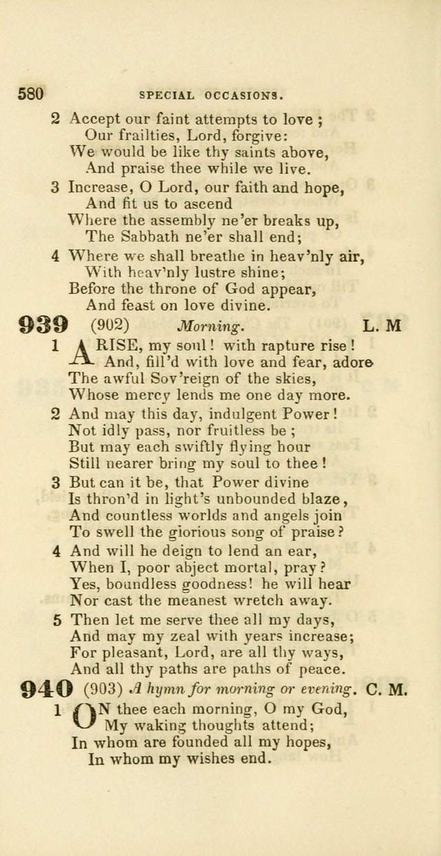 Hymns: selected and original, for public and private worship (60th ed., 1st rev. ed.) page 580