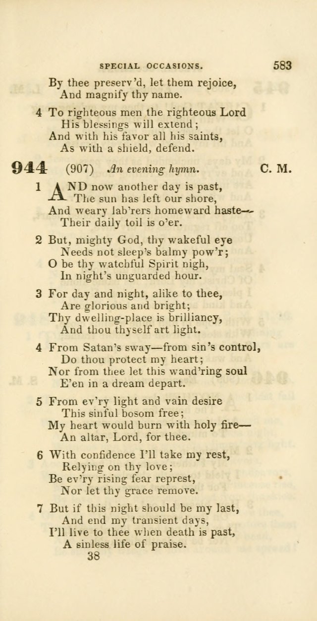 Hymns: selected and original, for public and private worship (60th ed., 1st rev. ed.) page 583