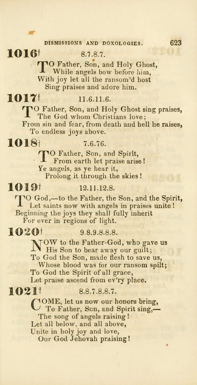 Hymns: selected and original, for public and private worship (60th ed., 1st rev. ed.) page 623