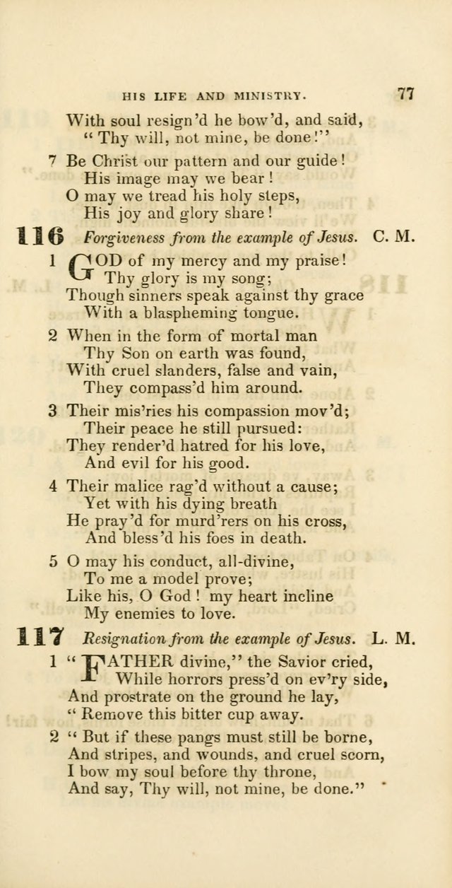 Hymns: selected and original, for public and private worship (60th ed., 1st rev. ed.) page 77