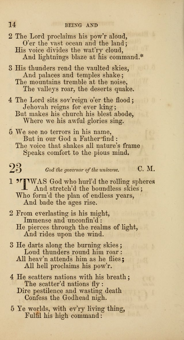 Hymns: selected and original, for public and  private worship (4th ed. 3rd rev. ed.) page 14