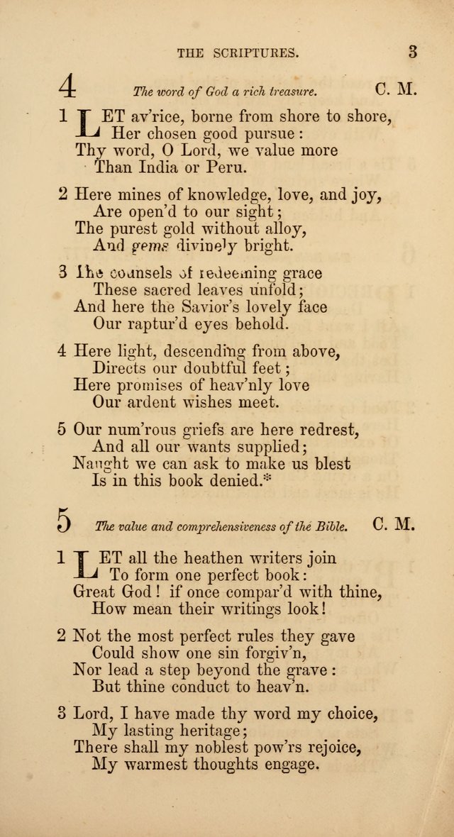 Hymns: selected and original, for public and  private worship (4th ed. 3rd rev. ed.) page 3